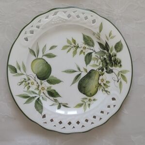 Rare Find Luxury Brunelli Made In Italy Pierced Plate Holiday